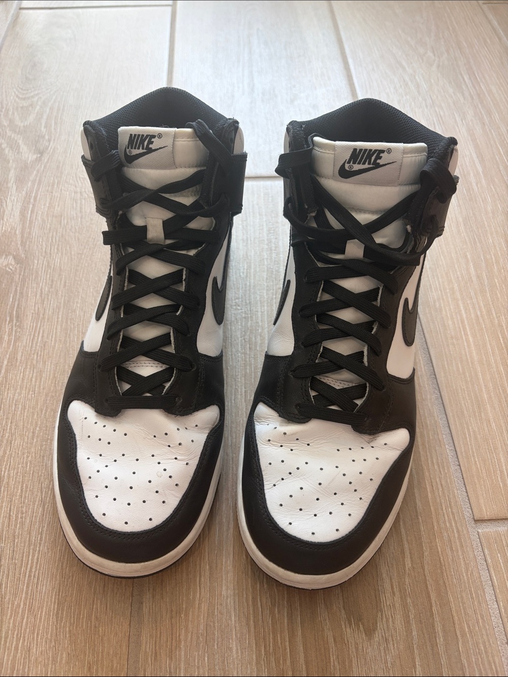 Nike Black and White High-Top Sneakers